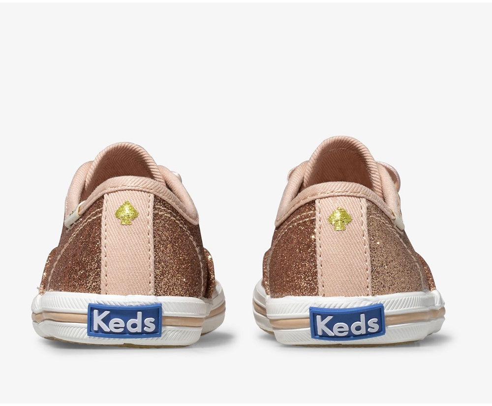 Keds Sneaker Kinder Rosa Gold - Kate Spade New York Champion Glitter - CAF-809654